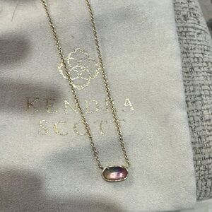 Kendra Scott Gold Necklace with Purple Stone